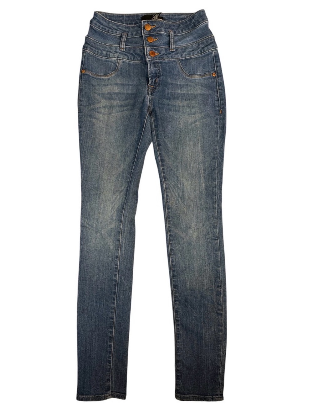 refuge Women's High-Rise Skinny Jeans in Faded Blue